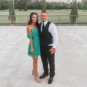 Pleated Structured V Dress